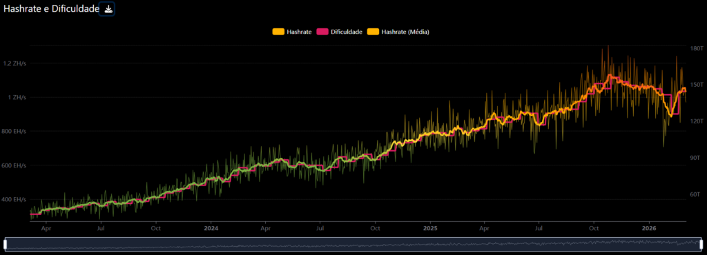 hash rate do bitcoin bate máximas históricas, apesar do bear market